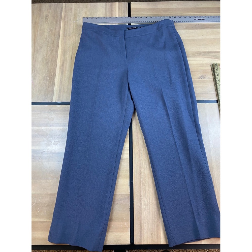 LAFAYETTE 148 NEW YORK Barrow 100% Wool Blend Dress Pants Women's Blue